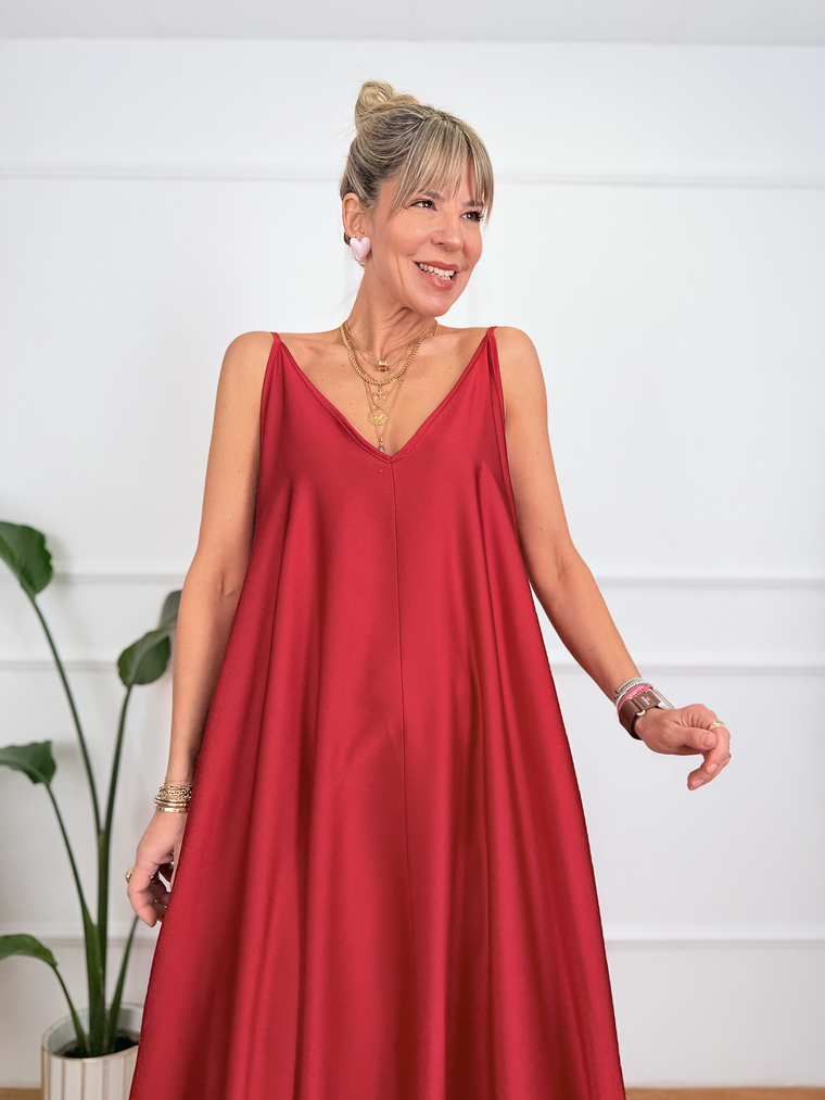  Βegonia Maxi Dress 9896 Red  4