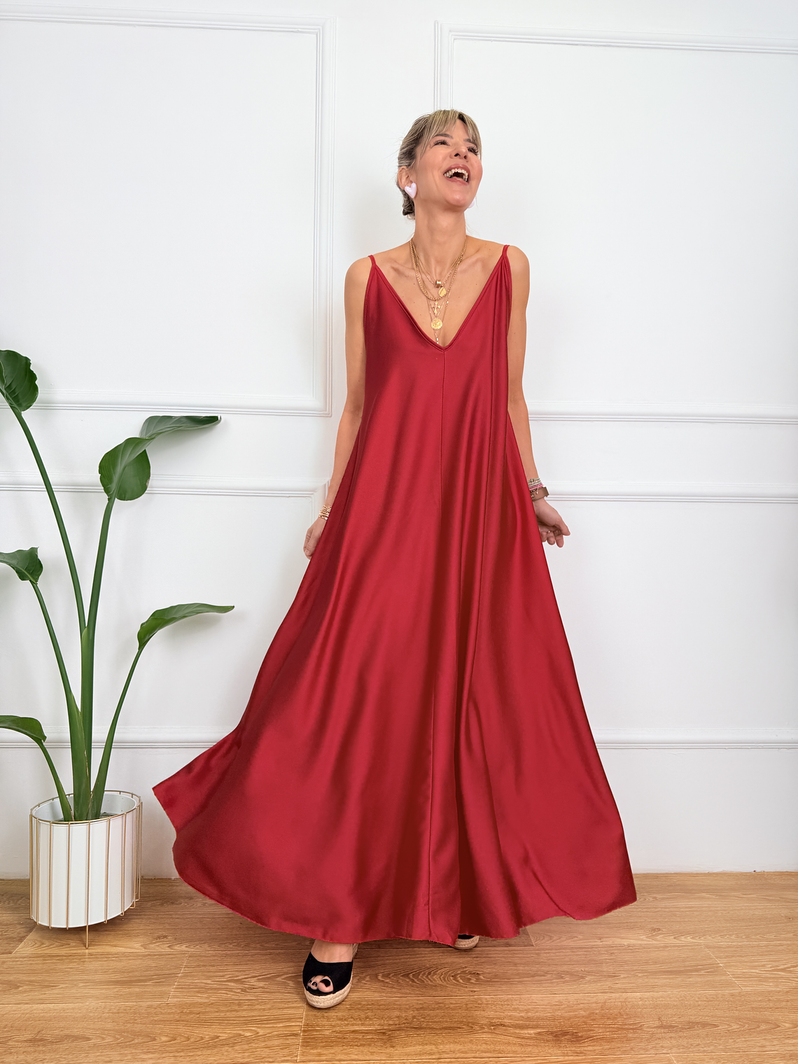  Βegonia Maxi Dress 9896 Red  2