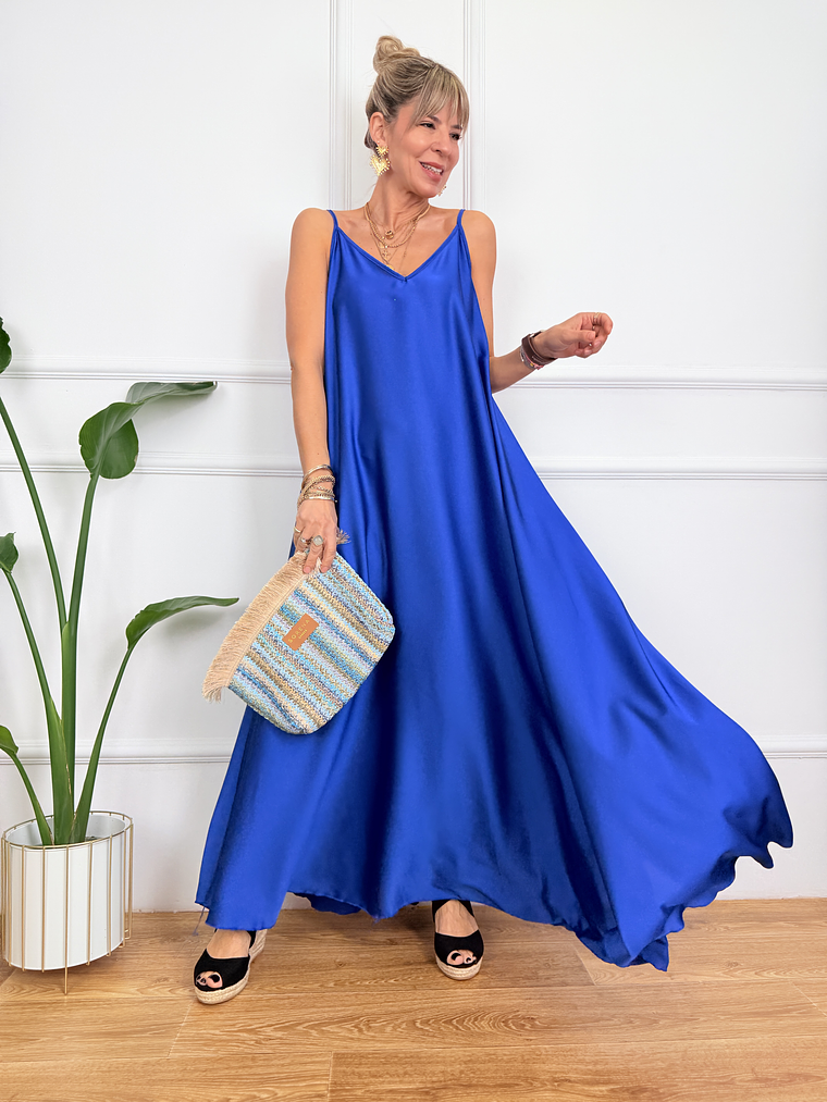  Βegonia Maxi Dress 9896 Royal Blue   2