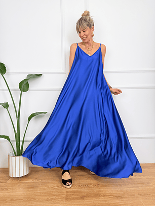  Βegonia Maxi Dress 9896 Royal Blue  