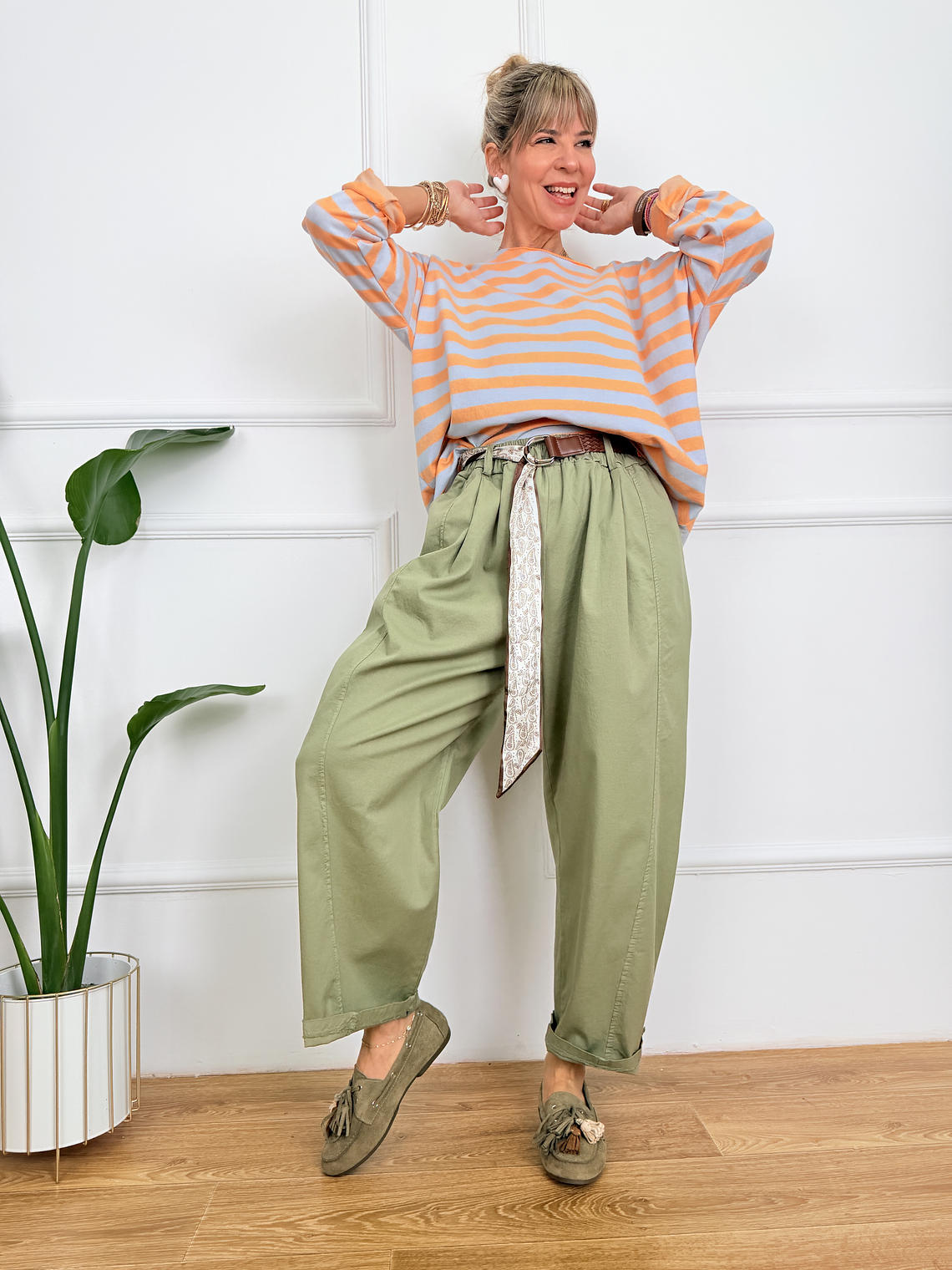 Narcissus Pants 9967 Chaki 1