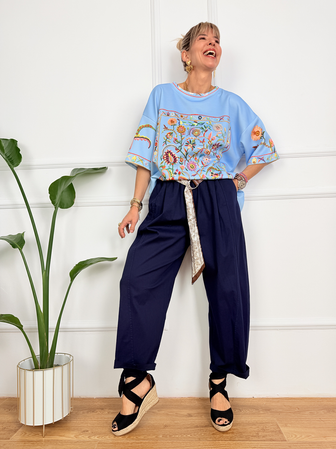 My garden T-shirt 2807 Blue 3