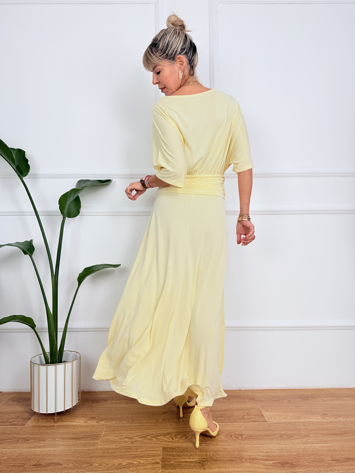 Elia Boutique Dress Yellow 529-10  3