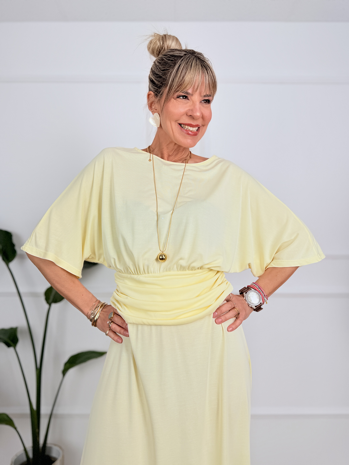 Elia Boutique Dress Yellow 529-10  4