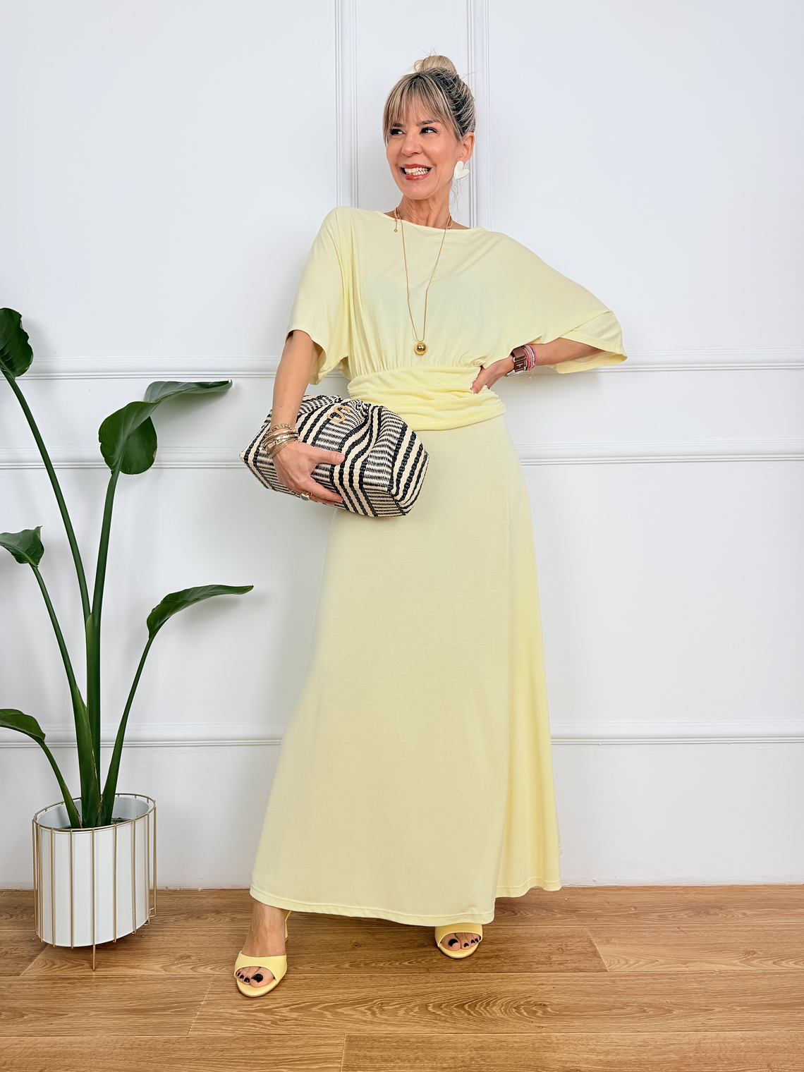 Elia Boutique Dress Yellow 529-10  2