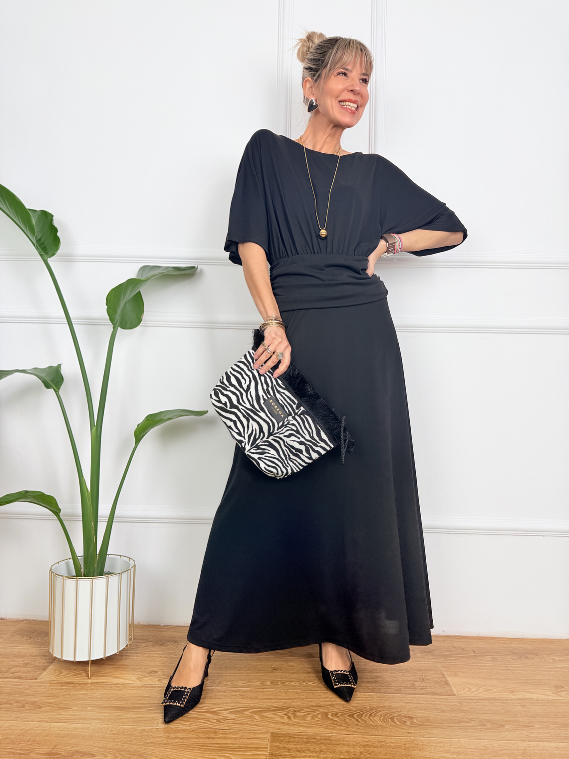 Elia Boutique Dress Βlack 529-10  2