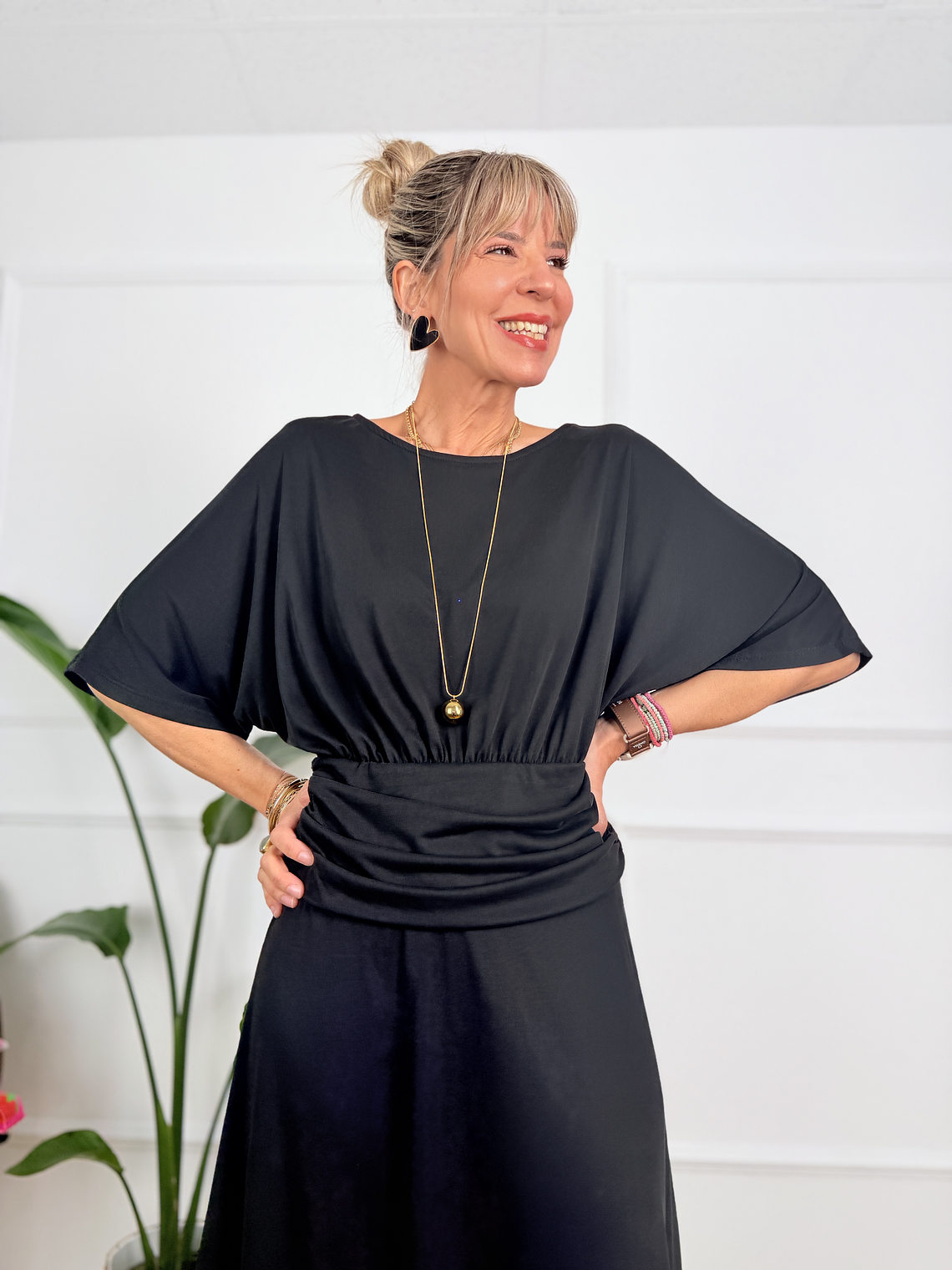 Elia Boutique Dress Βlack 529-10  4