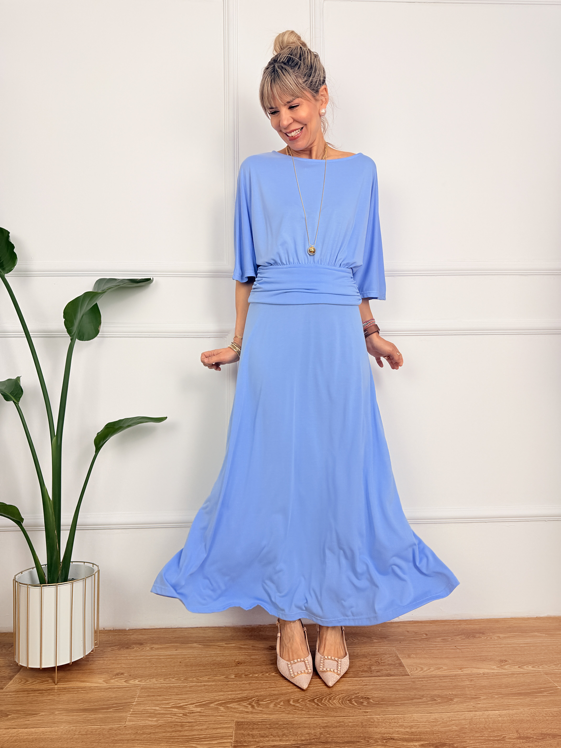 Elia Boutique Dress Blue 529-10  2