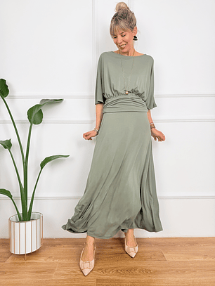 Elia Boutique Dress Chaki 529-10 