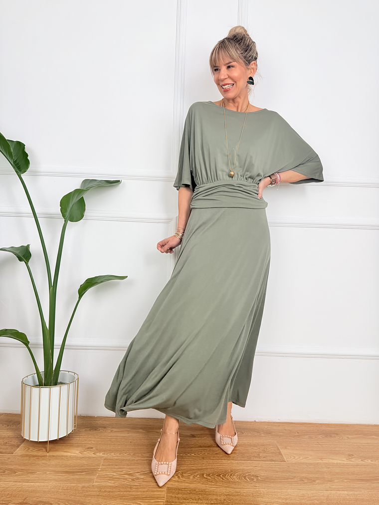 Elia Boutique Dress Chaki 529-10  3