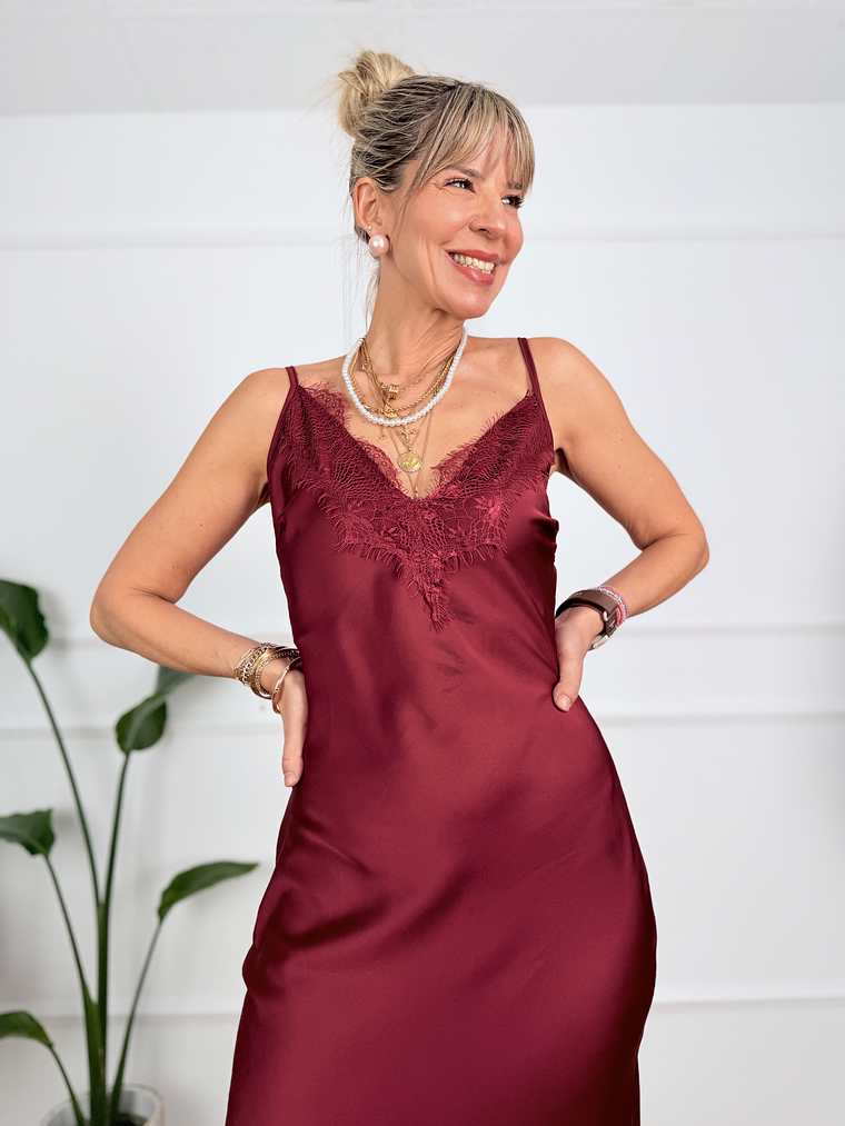 Mila Dress Wine 27122 4