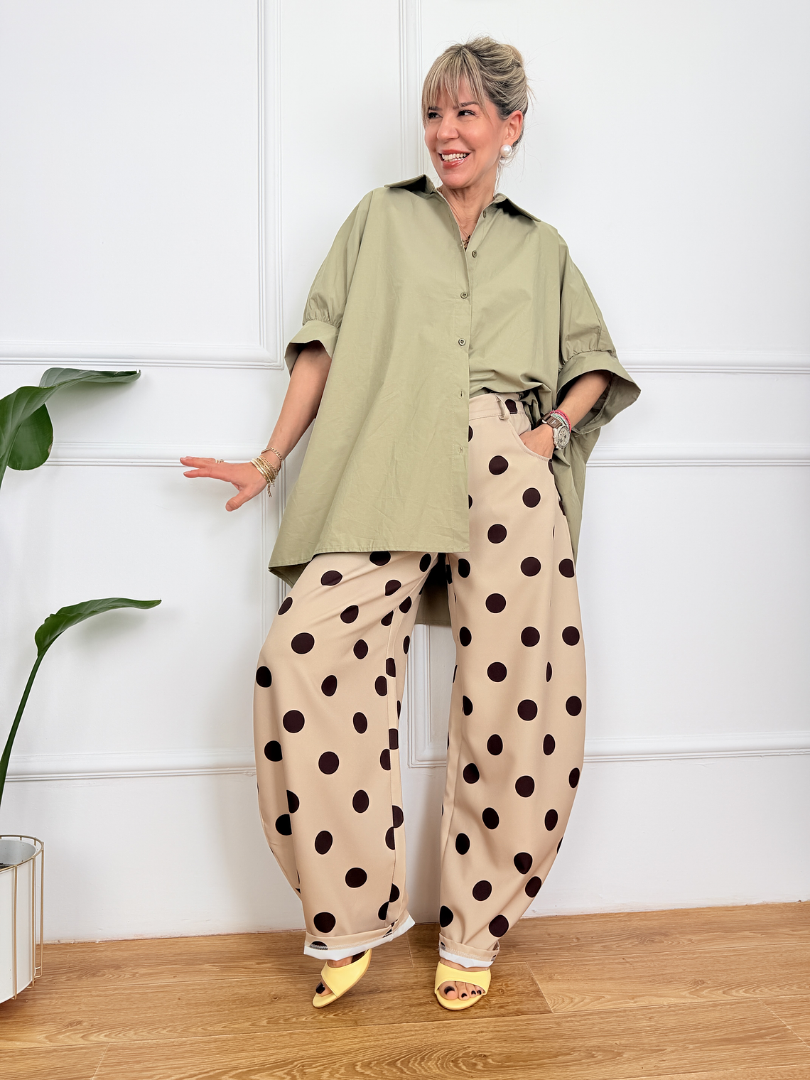 Luz de Luna Pants Beige 10014  2