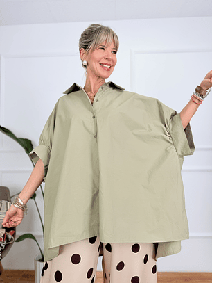 Reina Shirt Chaki 4962 