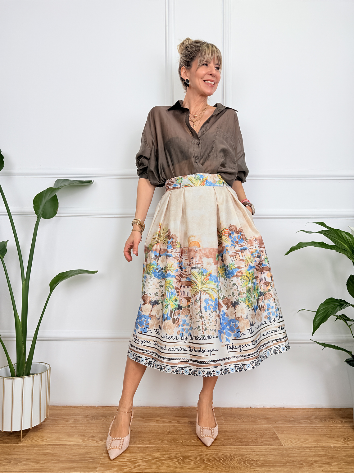 Arianna Skirt Beige 6827 2