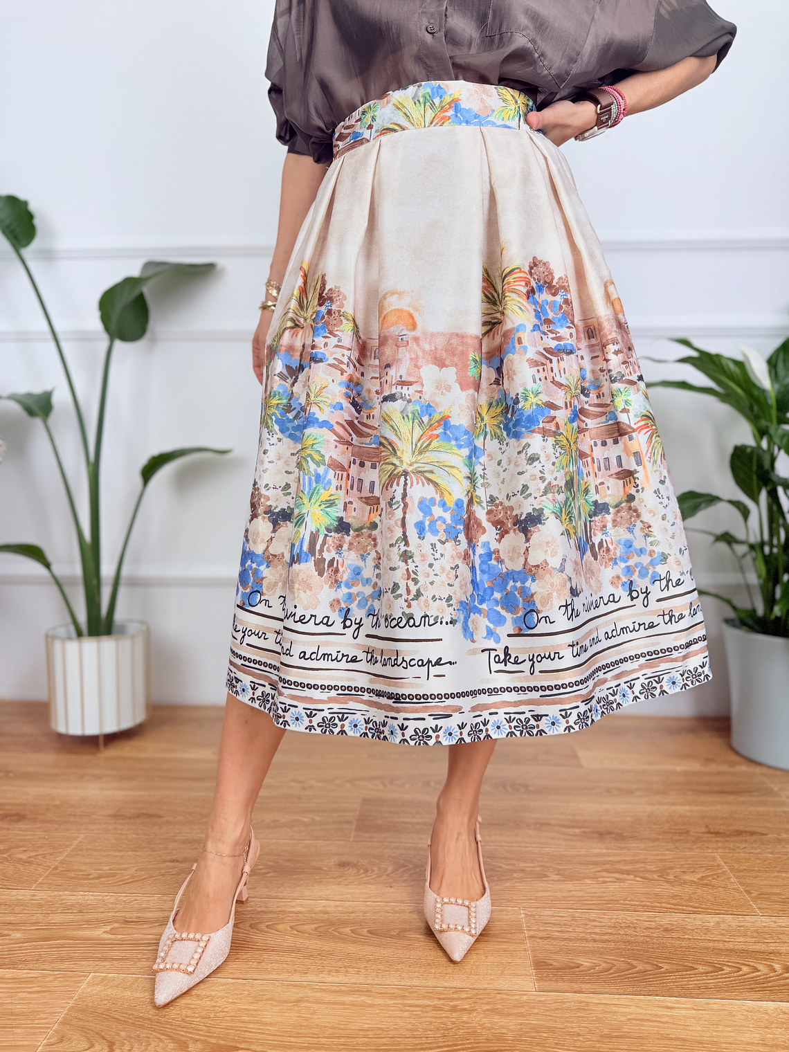 Arianna Skirt Beige 6827 4