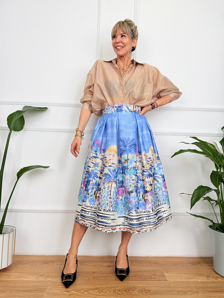 Arianna Skirt Blue 6827  1