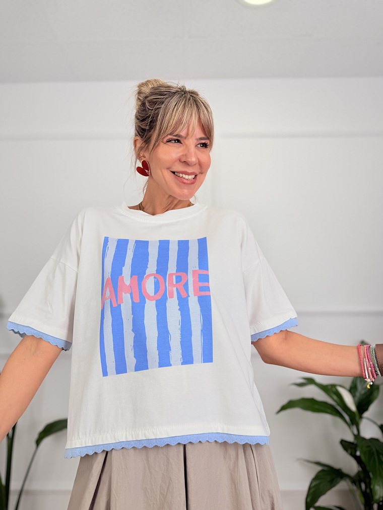 T-shirt Fenfeng Blue A7415-54  1