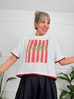 T-shirt Fenfeng Red A7415-54