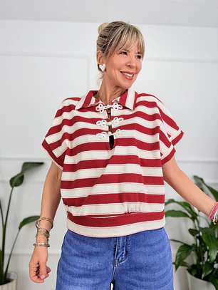 T-shirt Jian Red 8166 