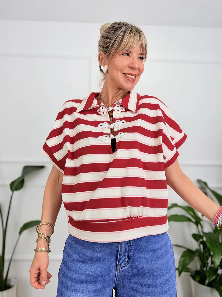 T-shirt Jian Red 8166  1