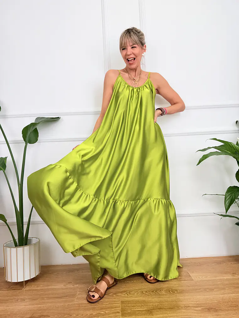 Isolde Dress Lime 6962  2