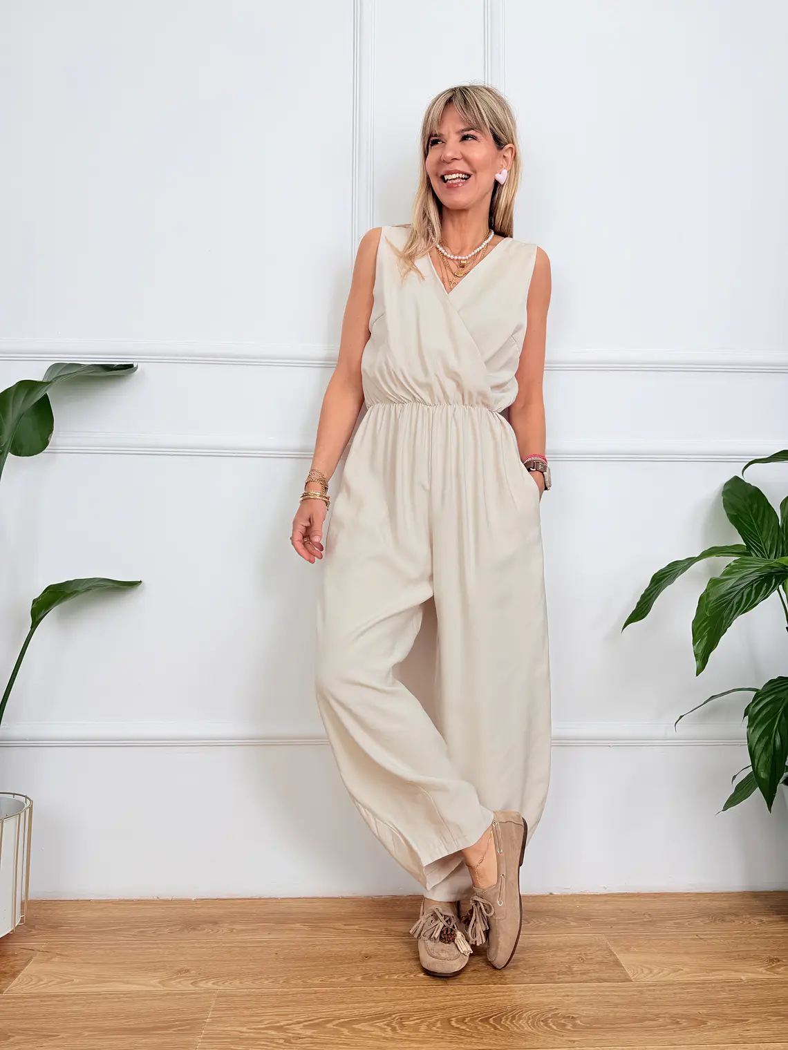 Aella Jumpsuit Ιvory 20726  2