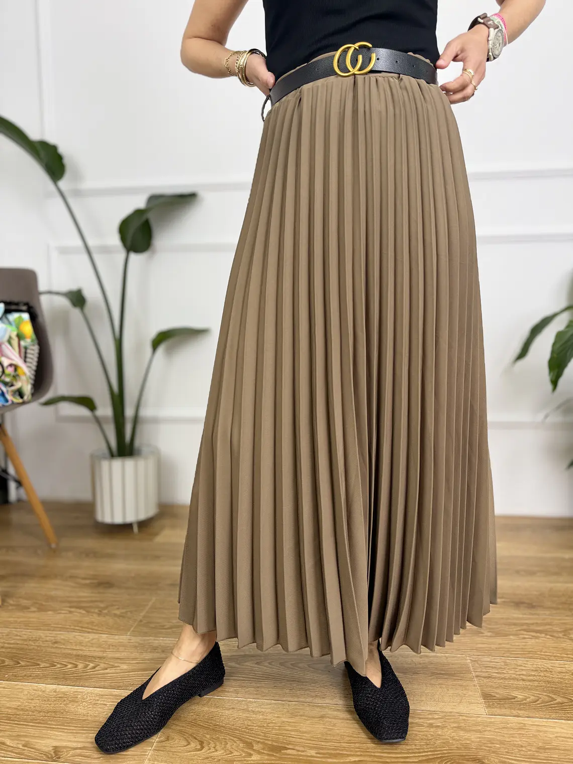Ezelina Skirt Brown 2815  4
