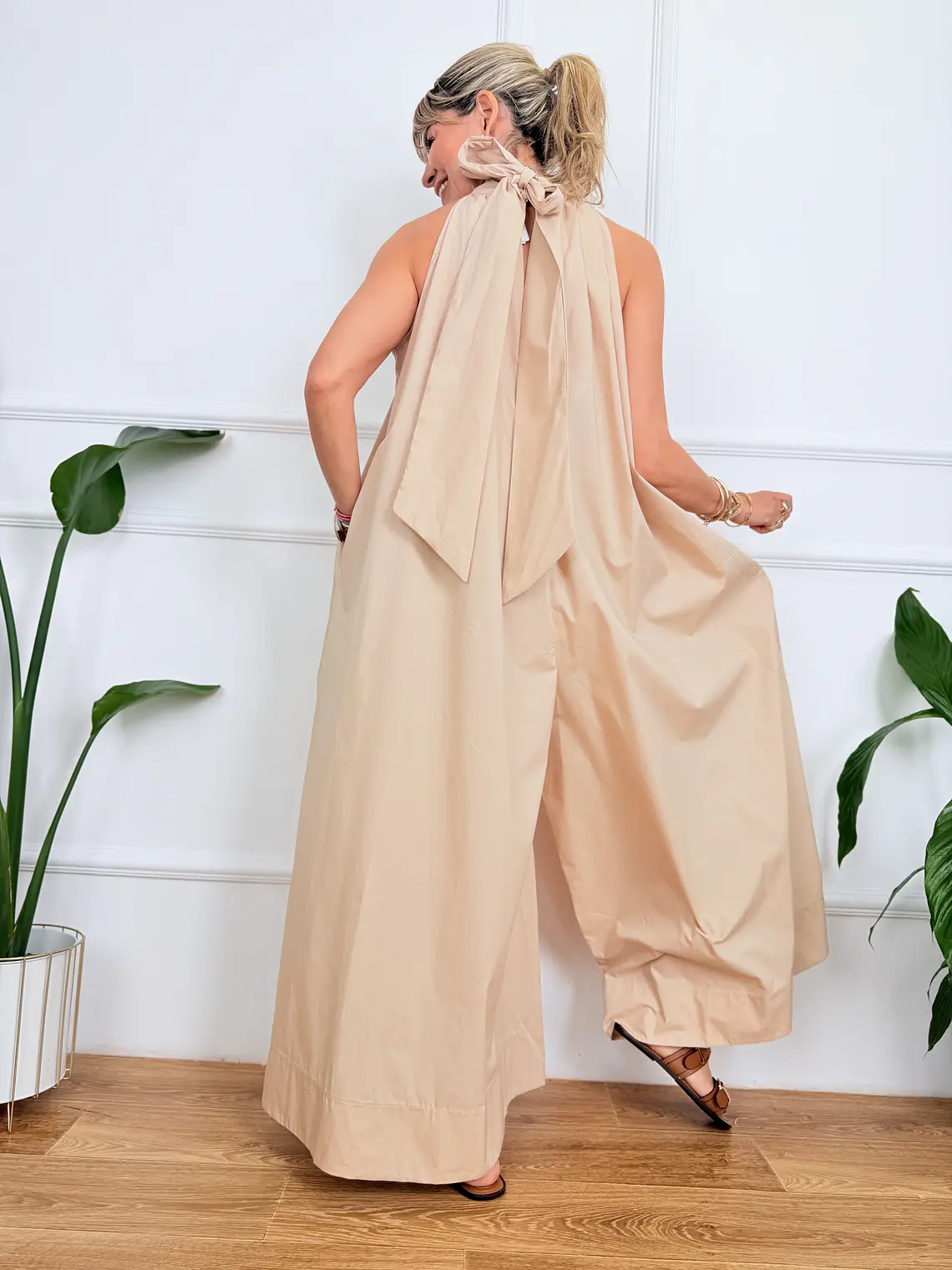 Nyelle Jumpsuit Ivory 20578   3