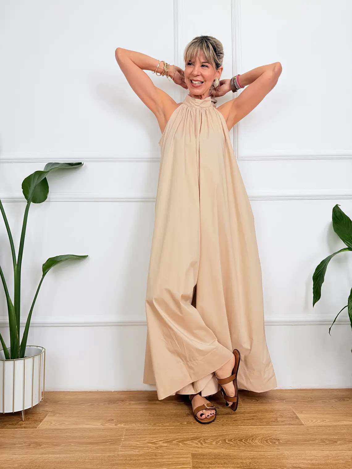 Nyelle Jumpsuit Ivory 20578   2