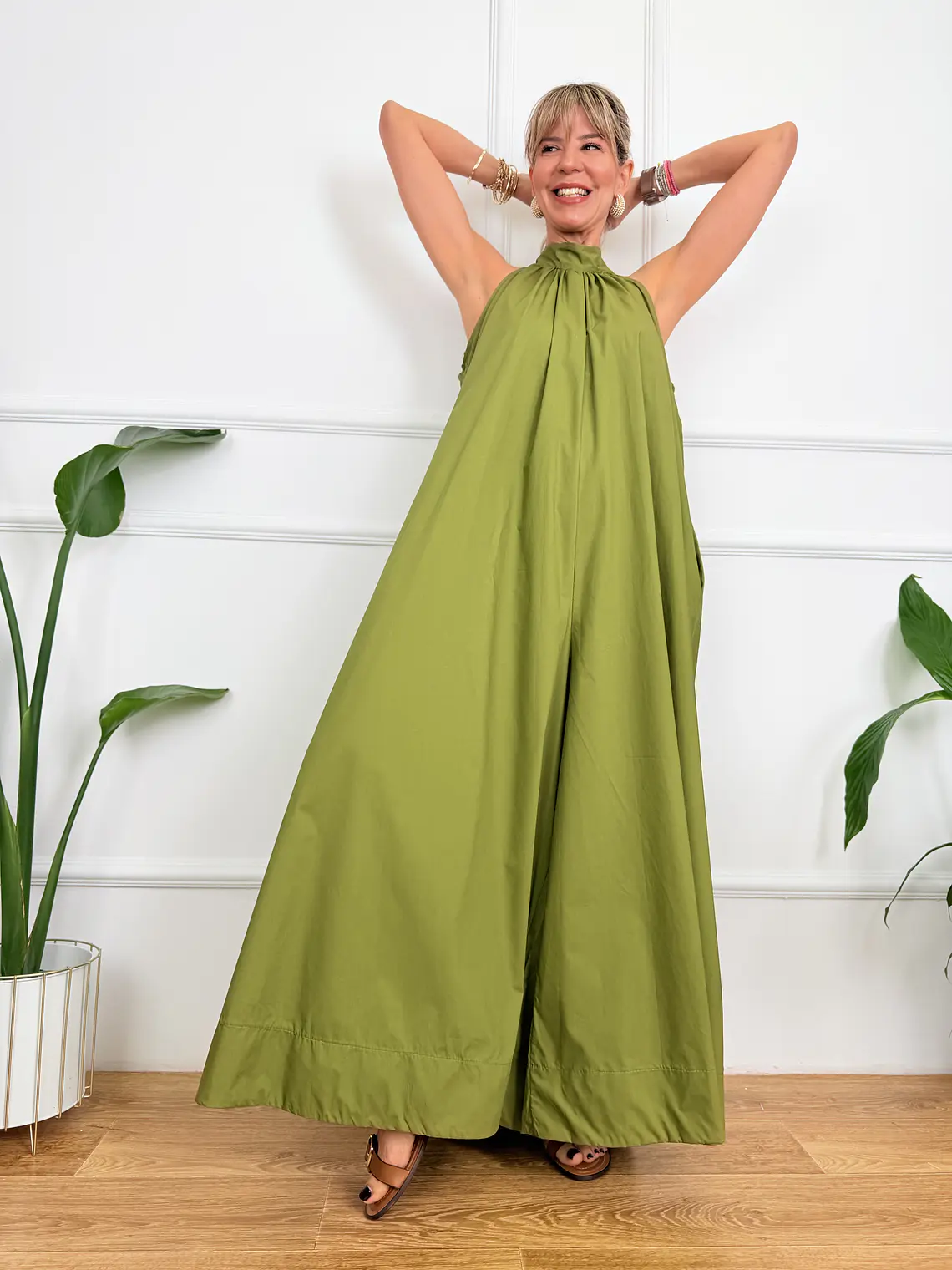 Nyelle Jumpsuit Chaki 20578  2