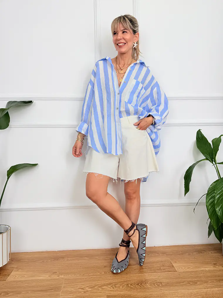 Sira Jean Shorts White 2131   3