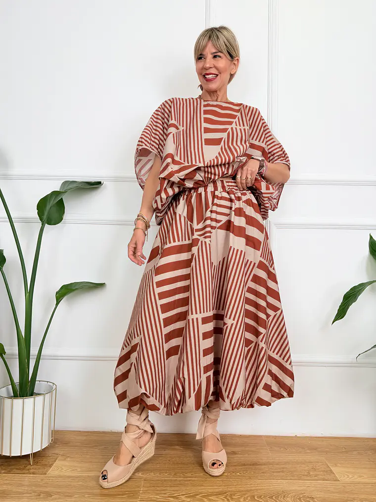 Margaux Set Βurnt Orange 20601  1