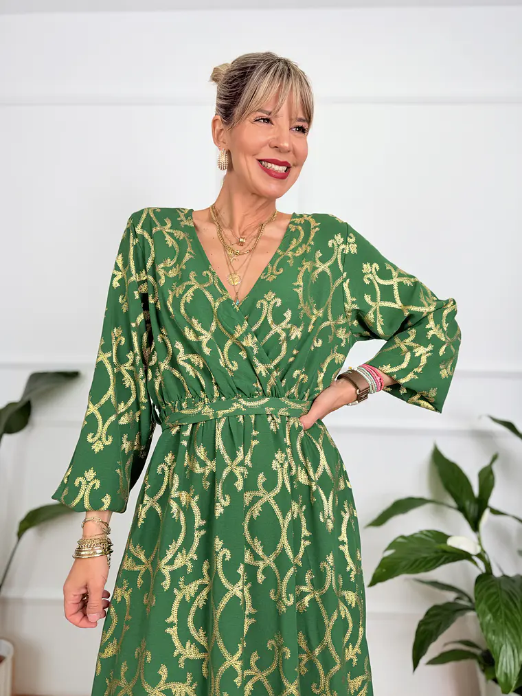 Fatima dress green S50534 4