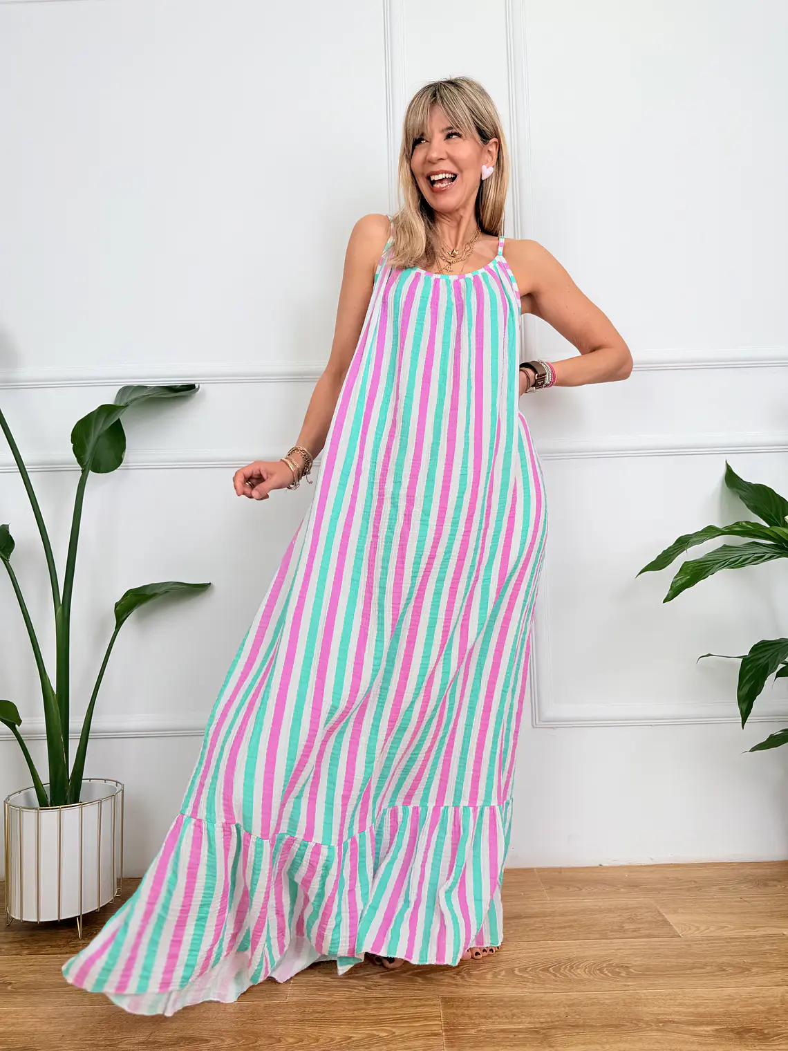 Nerida Maxi Dress Veraman/Pink 25255 (2.) 1