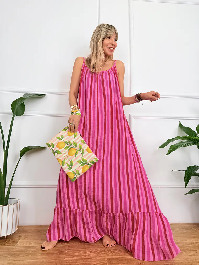 Nerida Maxi Dress Red/Pink 25255 (3.) 1