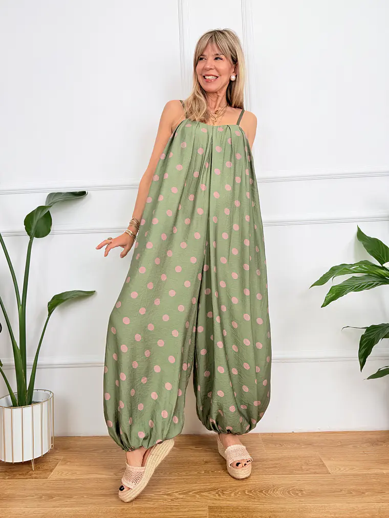 Yoselin Jumpsuit Chaki 59028  1