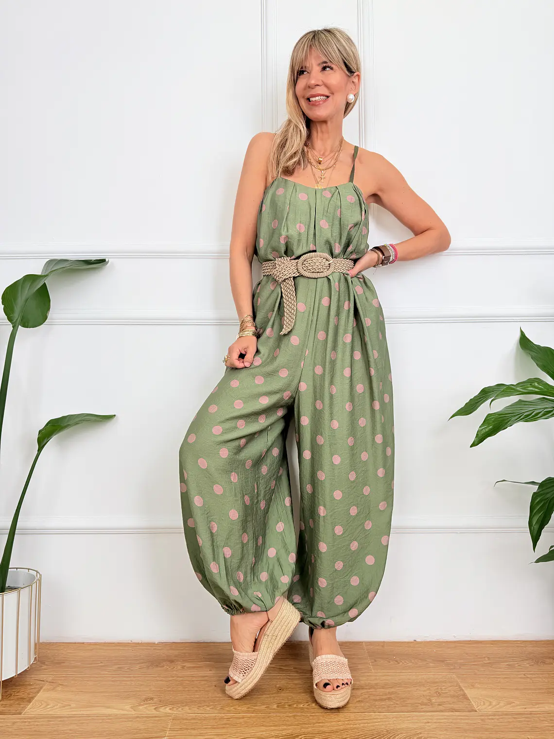 Yoselin Jumpsuit Chaki 59028  2