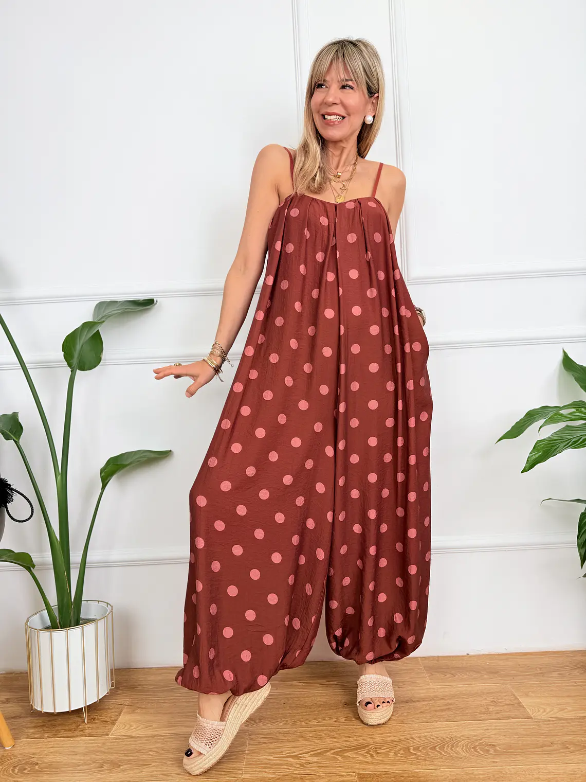 Yoselin Jumpsuit Burgundy 59028  1