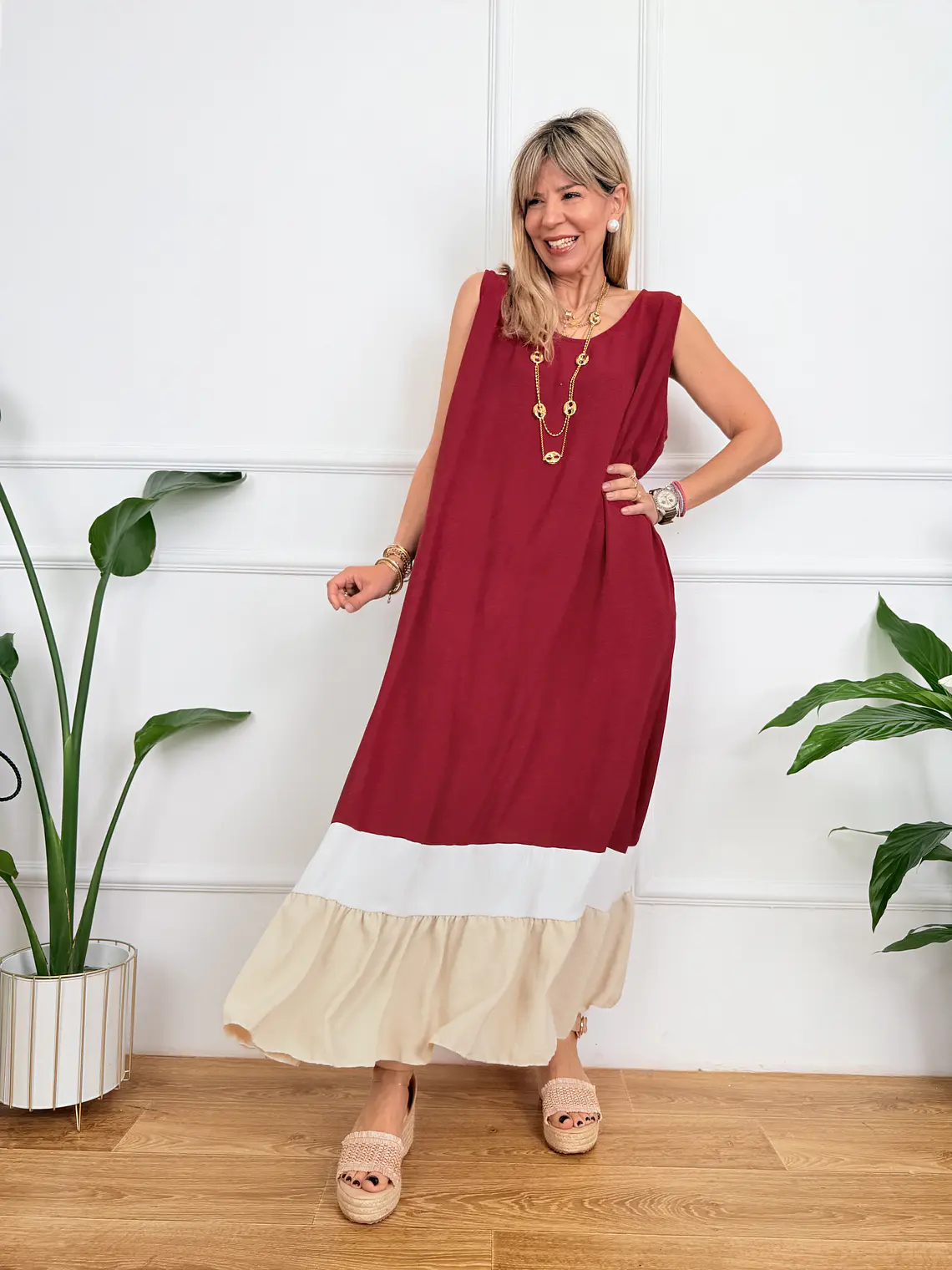 Fernanda Dress Burgundy 6239 1