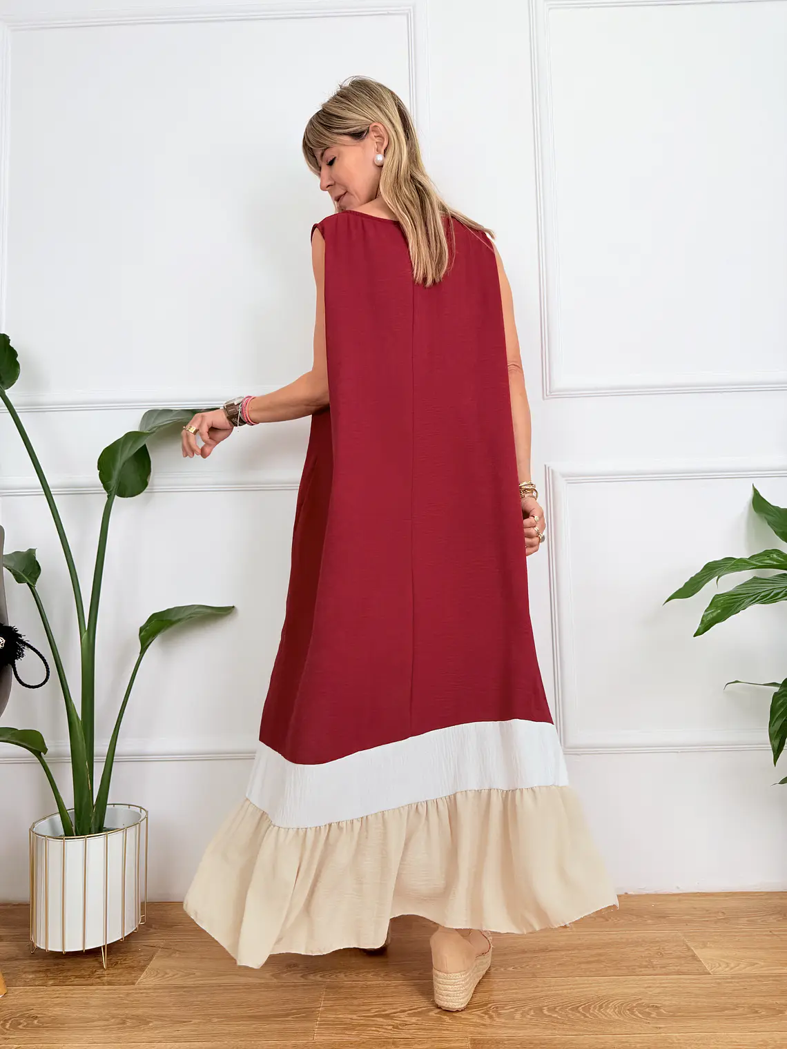 Fernanda Dress Burgundy 6239 3