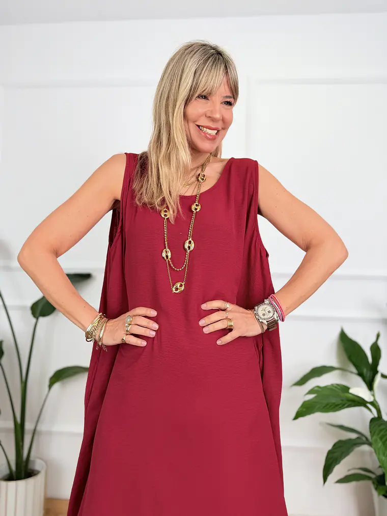 Fernanda Dress Burgundy 6239 4