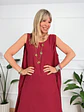 Fernanda Dress Burgundy 6239 - thumbnail 4