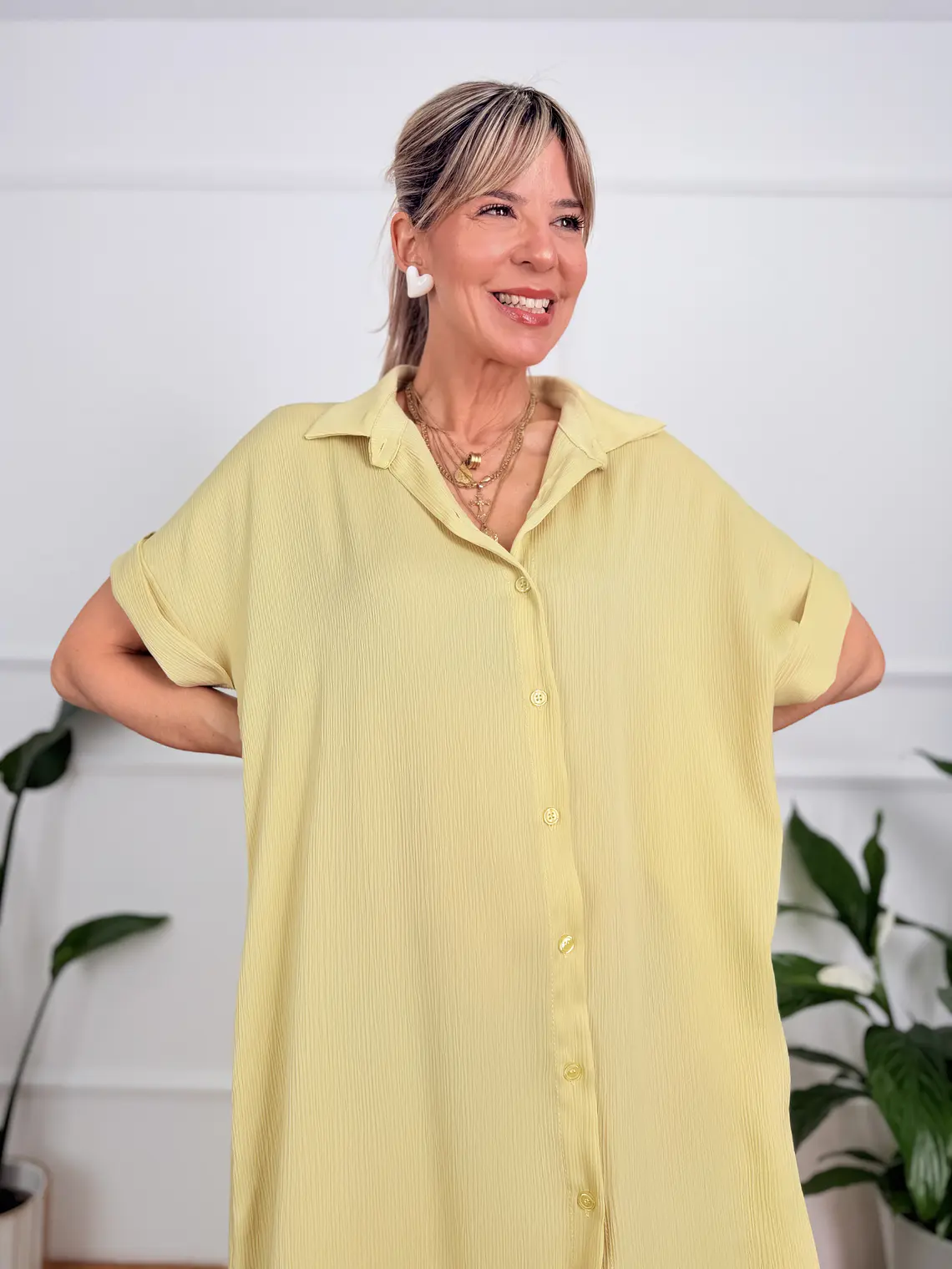 Thyra Dress Υellow 20295  4