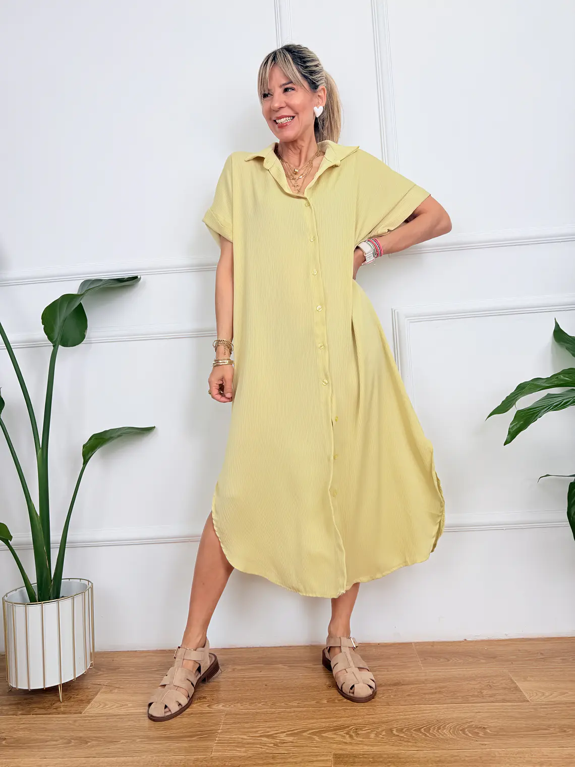 Thyra Dress Υellow 20295  1