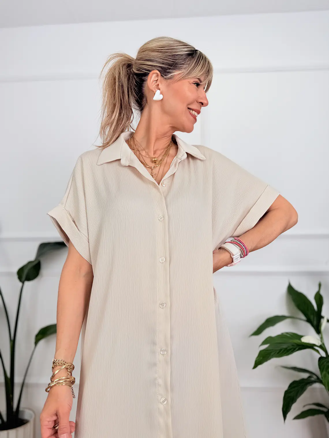 Thyra Dress Sand 20295 4