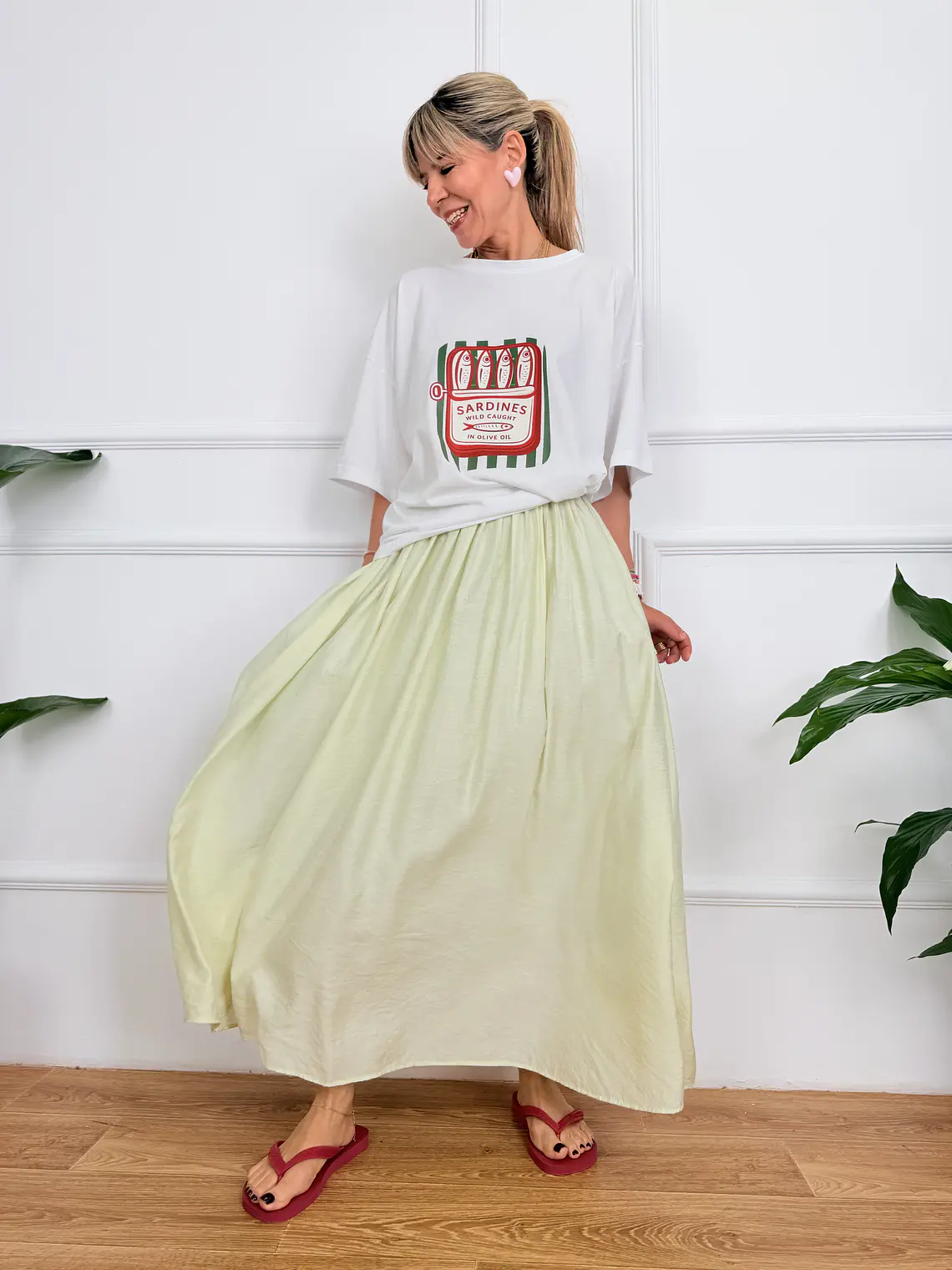 Olive oil T-shirt White 3245  2