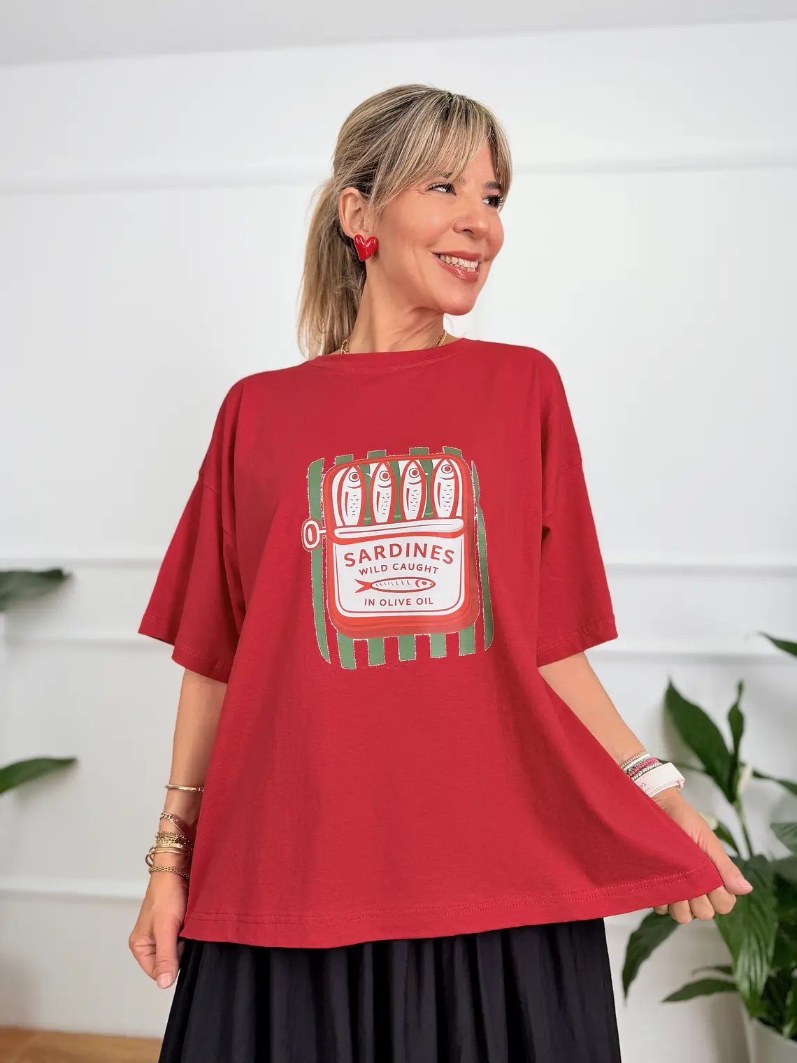 Olive oil T-shirt Red 3245  1