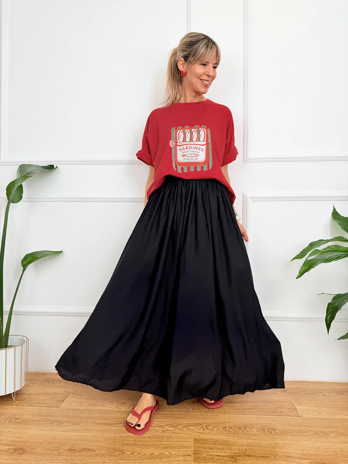 Olive oil T-shirt Red 3245  2