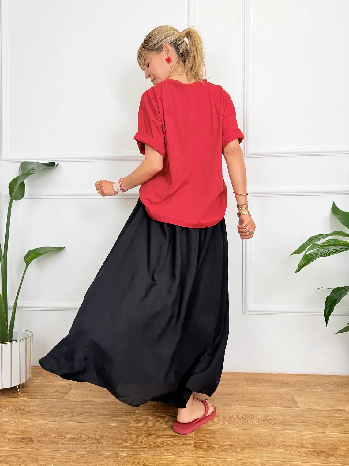 Olive oil T-shirt Red 3245  3