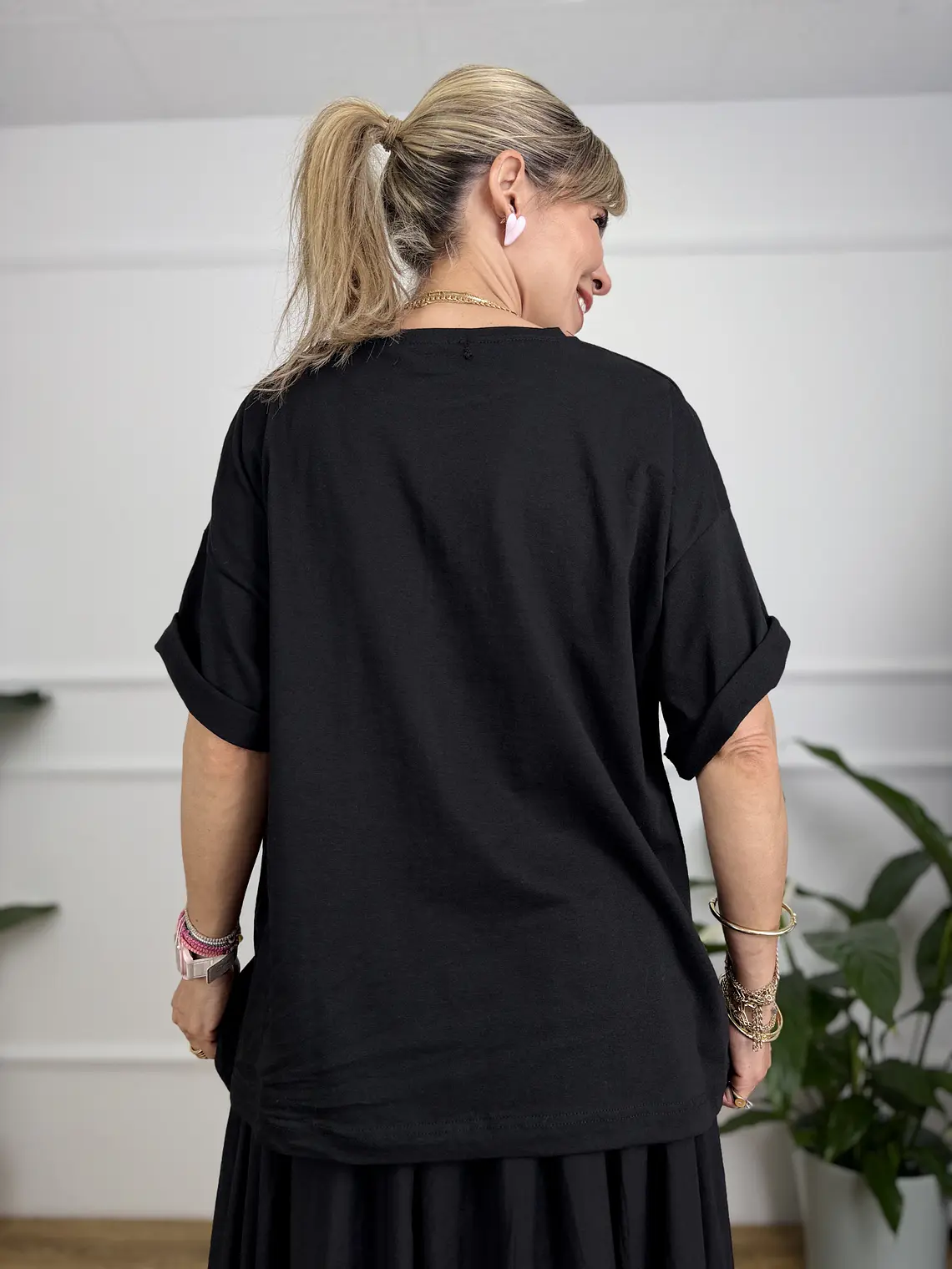 Olive oil T-shirt Black 3245 4